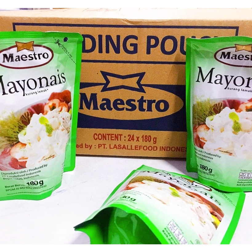 MAESTRO Mayonais Standing Pouch 180 gr - Mayonaise Pouch