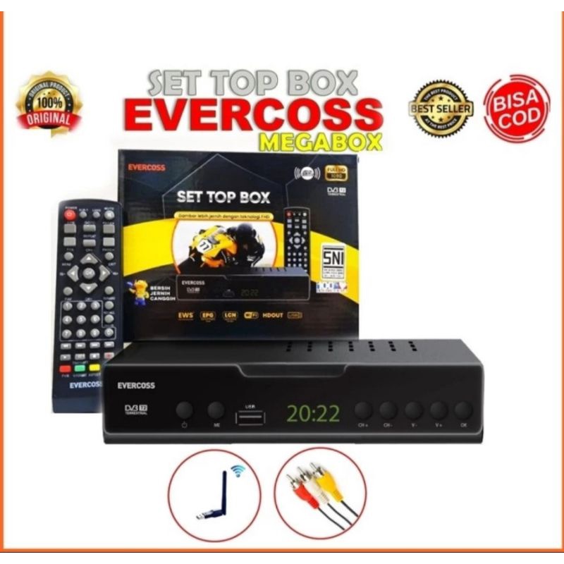 set top box tv digital analog Evercoss