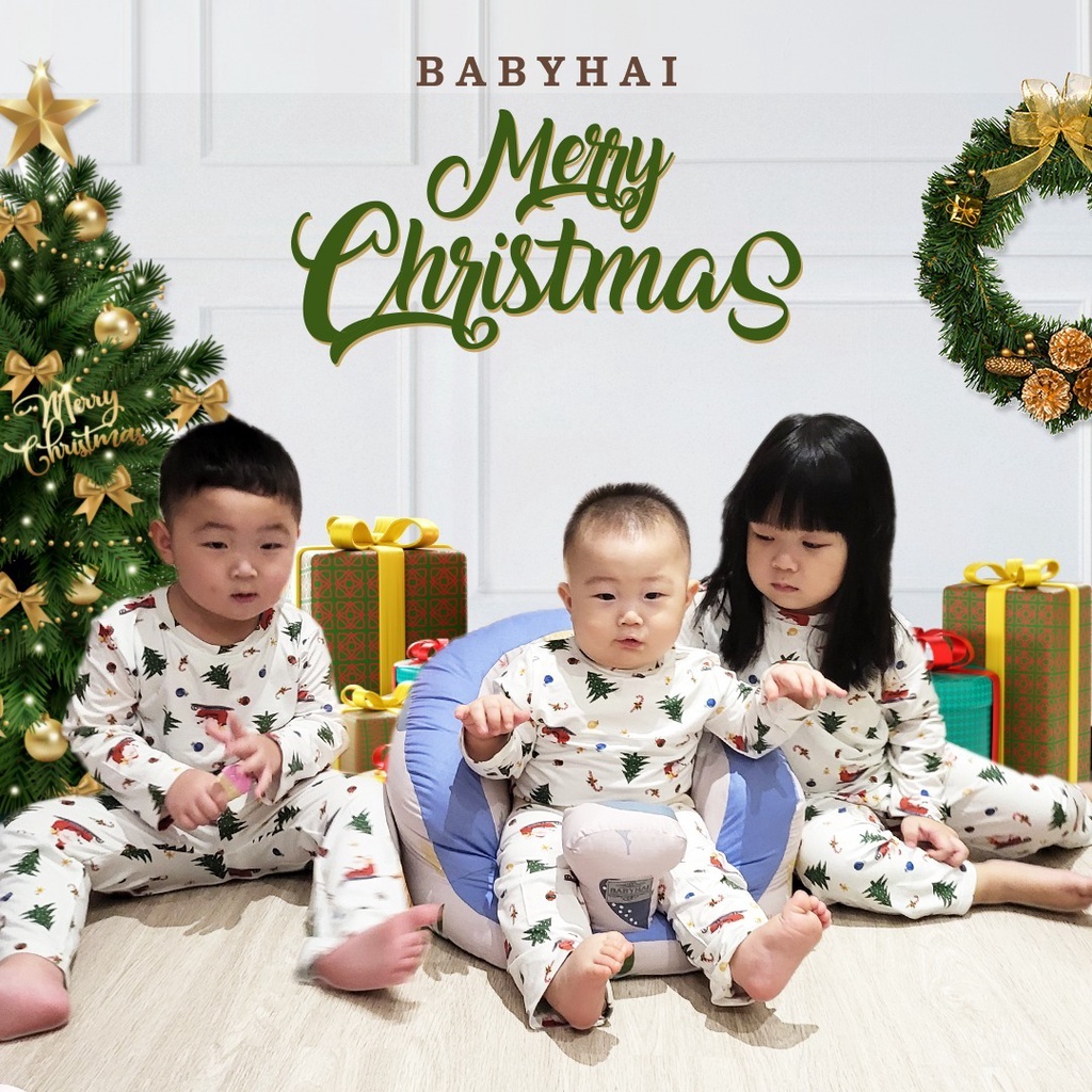 Christmas Penguin - Long Sleeve Tencel Pyjamas |Setelan Panjang Tencel