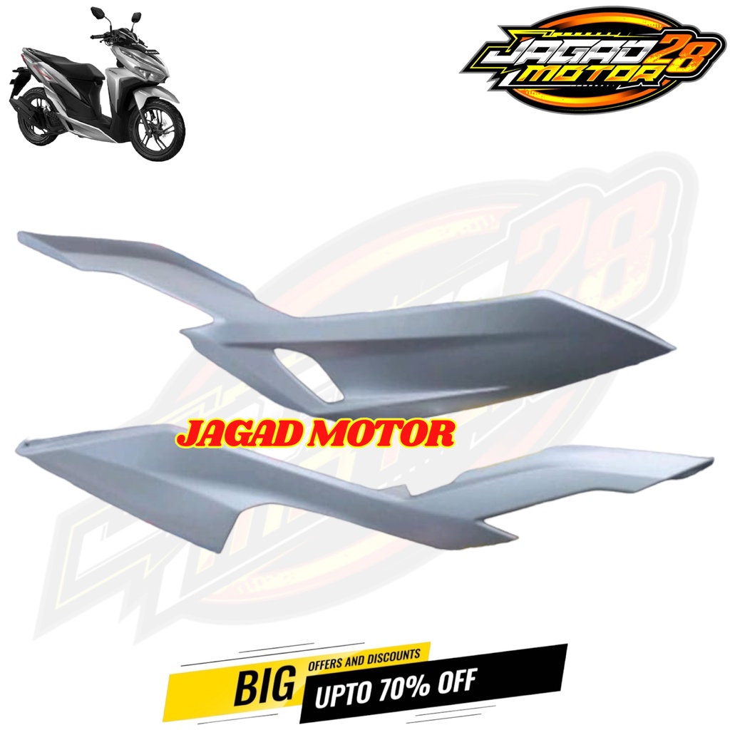 Sirip Kolong Cover Dek Bawah Under Side Vario 150/125 Led New Sirip Kanan Kiri Vario New Silver / Cover Under Side Dek Samping Bawah Kiri Kanan Vario 125 150 Led New 2018 2019 2020 2021 Silver