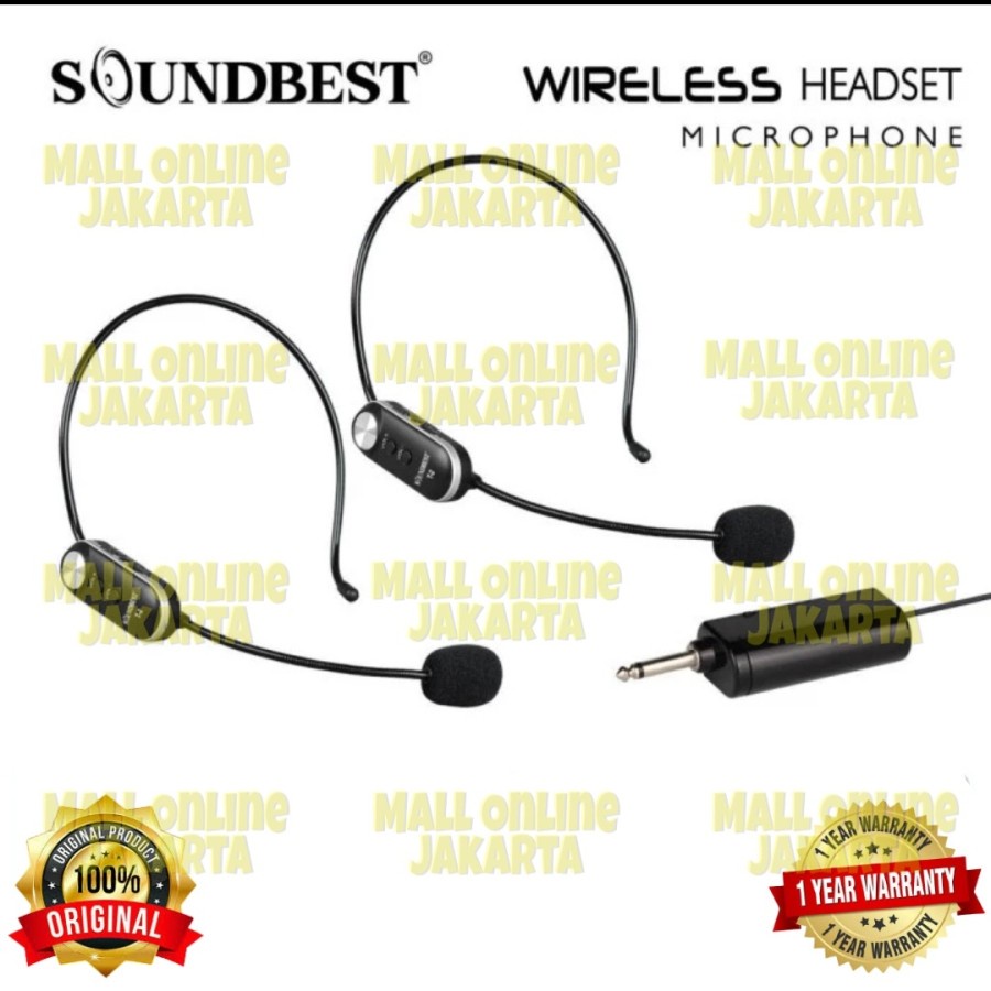 Mic wireless headset soundbest t2 microphone bando t 2 head set