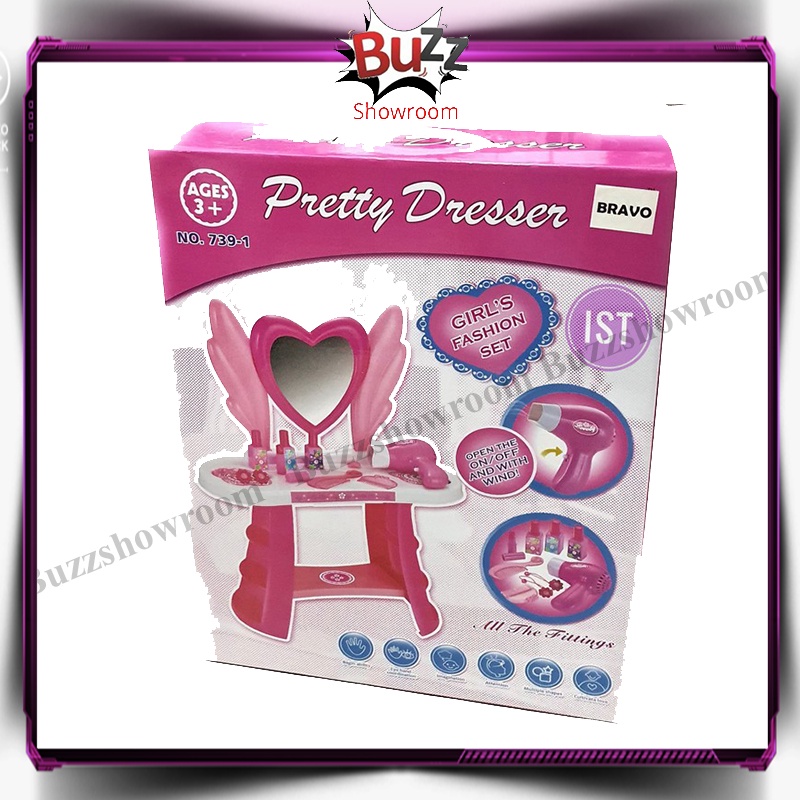 Meja Rias Anak Pretty Dream Dresser Make Up Table Mainan Mekap Dandan