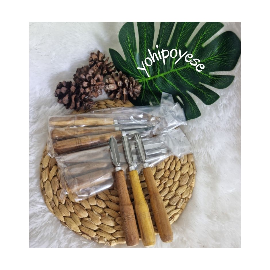 PISAU GARNISH ISI 3/PISAU UKIR BUAH SAYUR 1 SET PISAU CARVING/PISAU UKIR/PISAU GARNISH (isi 3) pisau