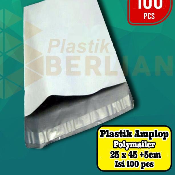 

Plastik Amplop Packaging Polymailer Polybag 25 x 45 isi 100 White