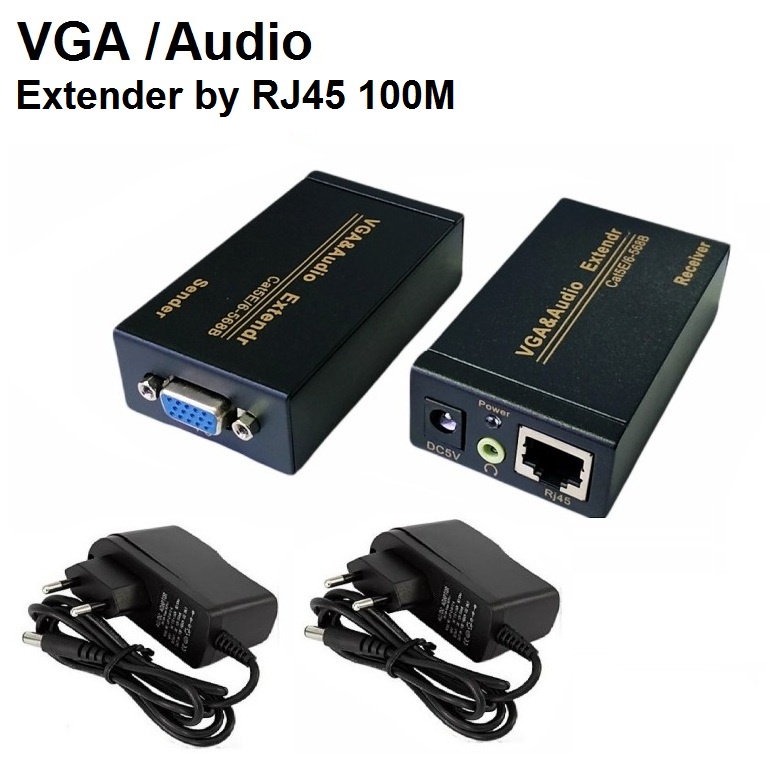 VGA Audio Extender with RJ45  up to 100m