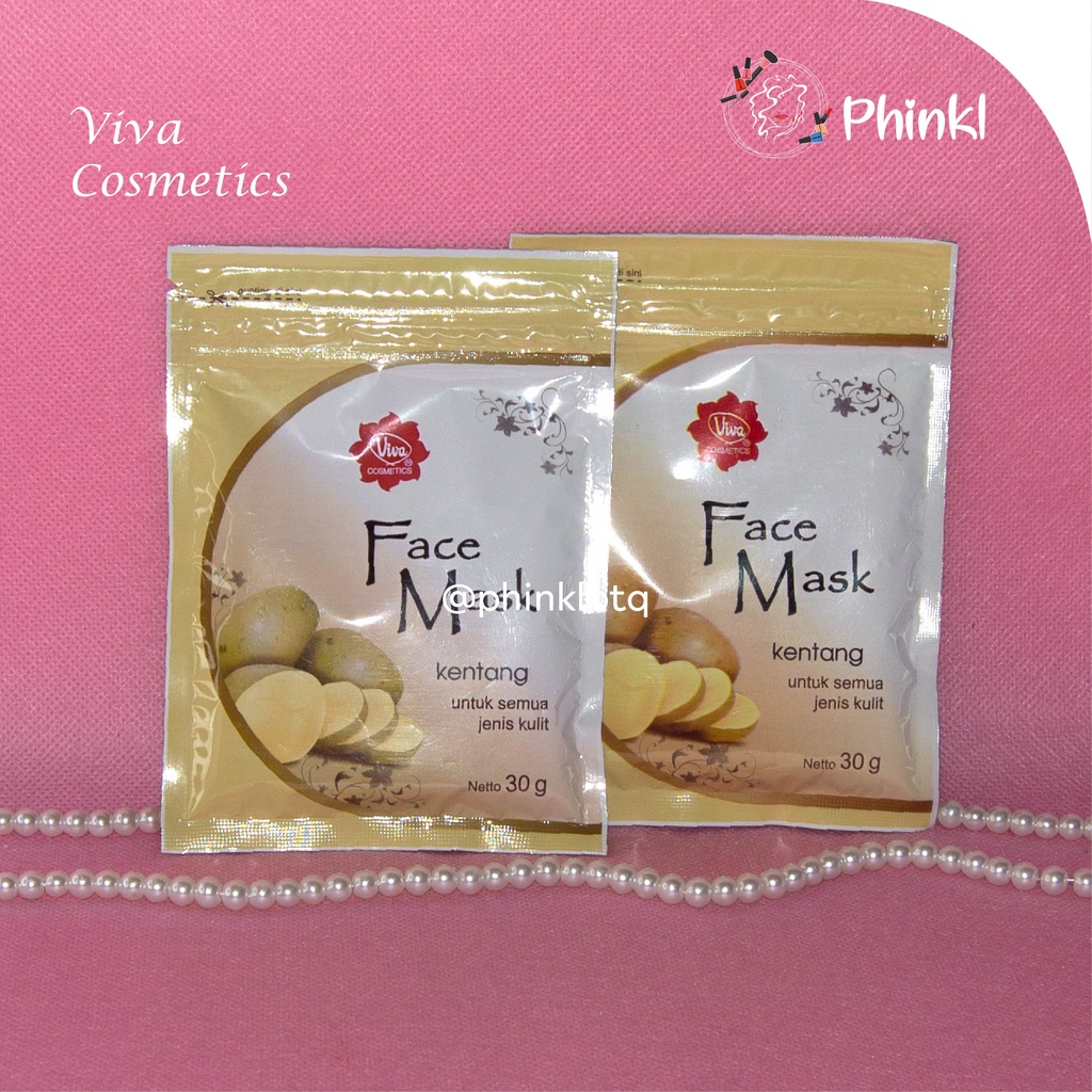 `ღ´ PHINKL `ღ´ 【v】【i】【v】【a】 Viva face mask masker bubuk natural organik bahan alami