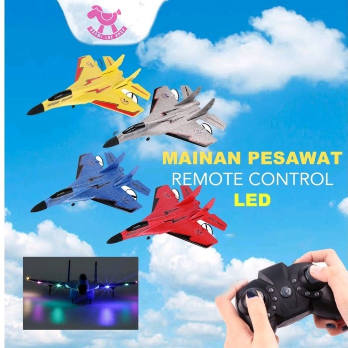 Mainan PESAWAT F22 FOAM REMOTE Control LED Pesawat Glider Airplane RC