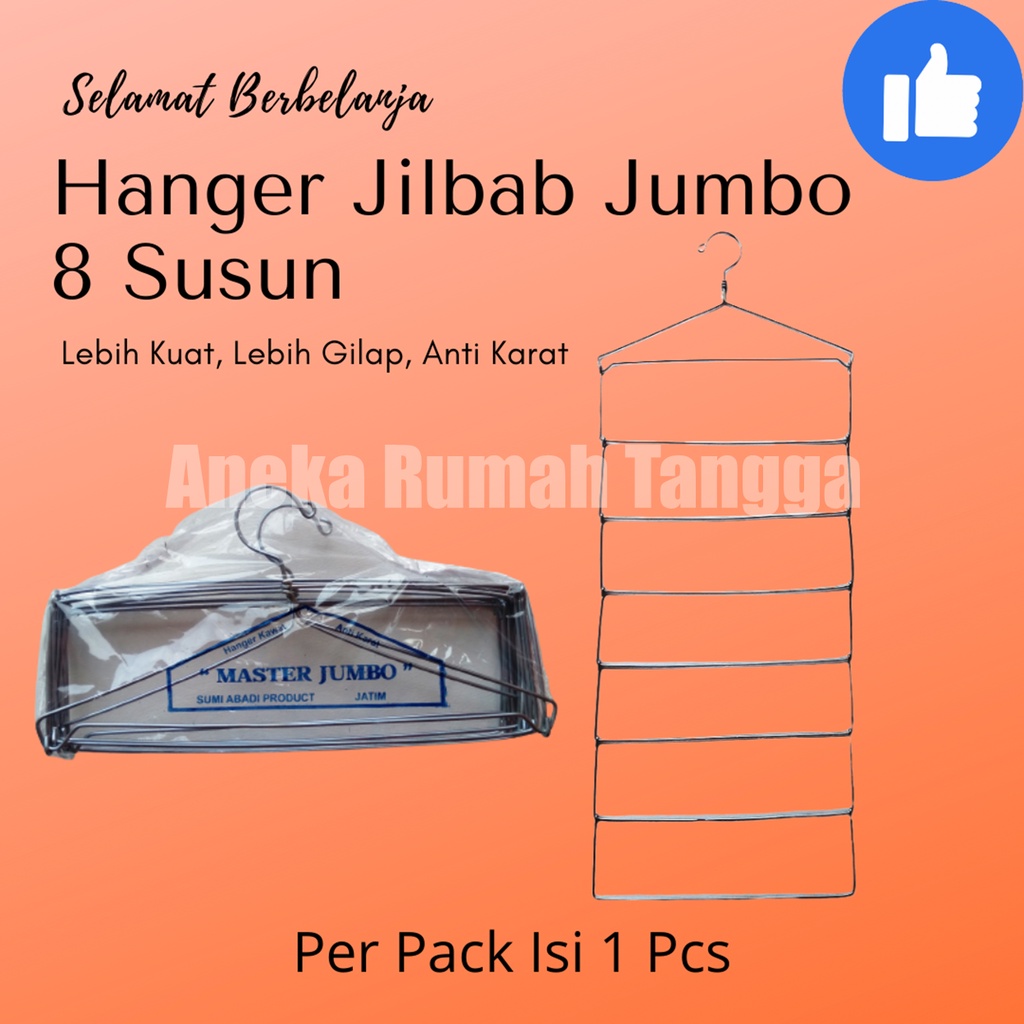 Jual Hanger Jilbab Jumbo Susun Isi Kawat Besi Tebal Gantungan Hijab