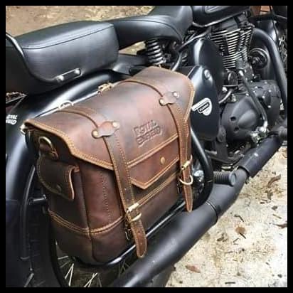 Promo Ready Stok Tas Royal Enfield,Side Bag Royal Enfield Leather