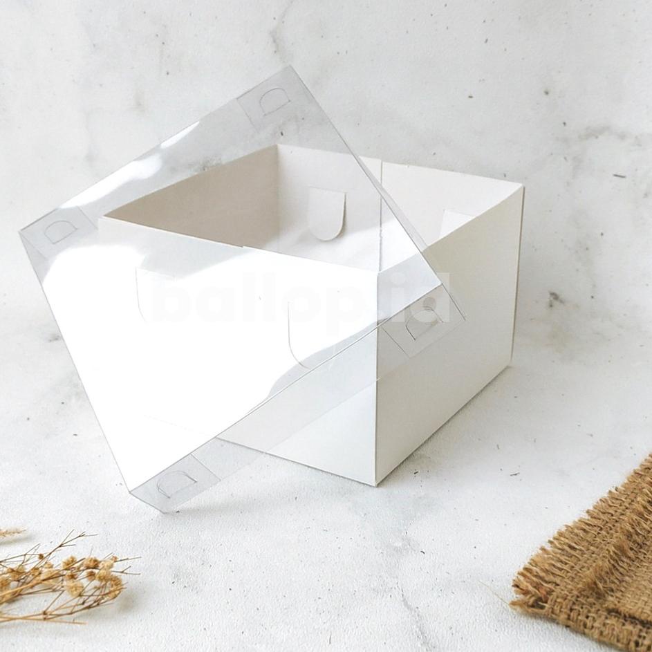 

ウ IVORY MIKA 18 18 12 CM Kotak Box Kemasan Packing Slice Cake Kue Tart Pie Pudding Roti Putih ㅽ