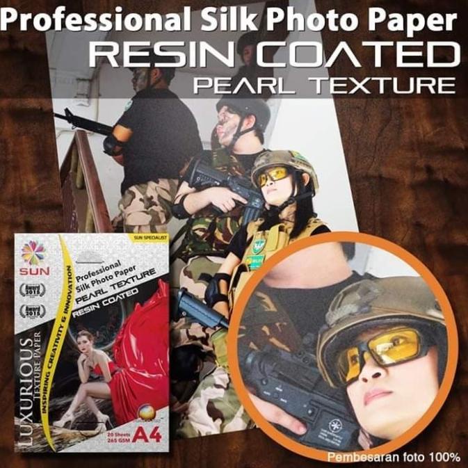 

ビ [GROSIR] Kertas Foto Silky A4 Pearl Texture 265 GSM - SUN Professional Silky Photo Paper ( Support epson/canon/hp/brother ori/dye/pigment/art paper ink - 664, 003, 673, 790, 810, BT5000, GT51 52, dll) パ