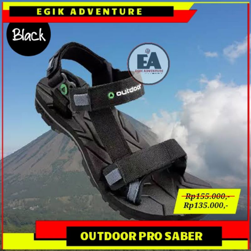 Sandal Gunung Outdoor Pro Saber Black | Outdoorpro Saber