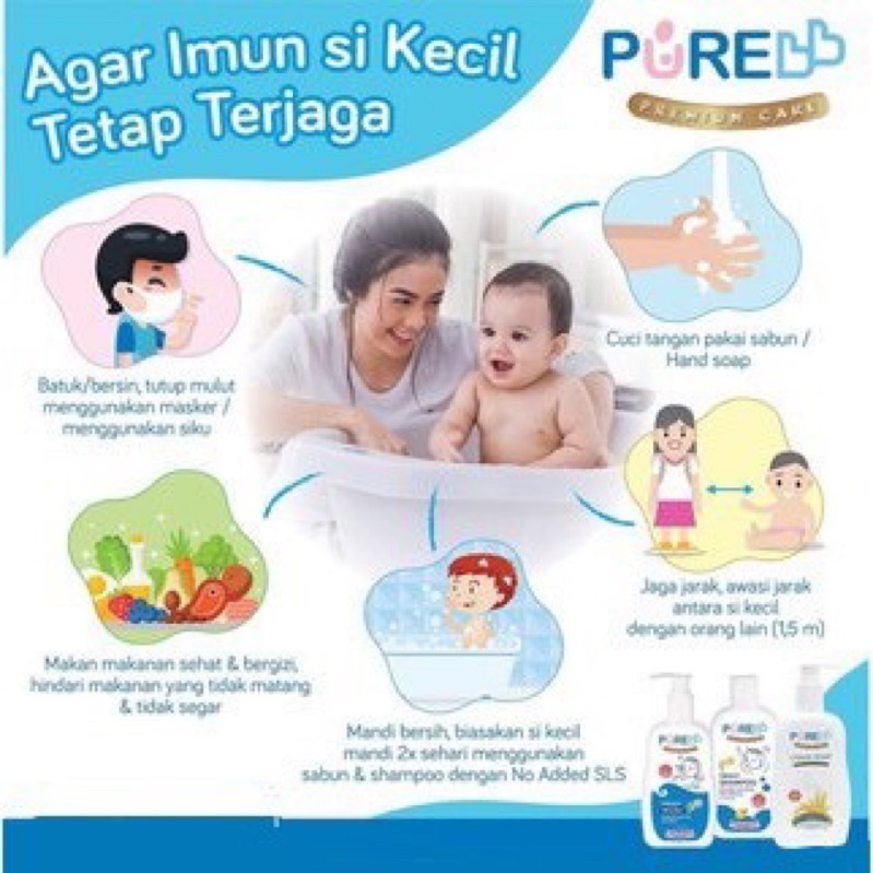 PURE BB BABY Wash 2 in 1 Bath 2 Fruity Freshy Sabun Bayi Shampo bayi Sabun 2in1 Sabun Mandi Bayi Pure BB Bebas paraben sabun mandi bayi newborn n