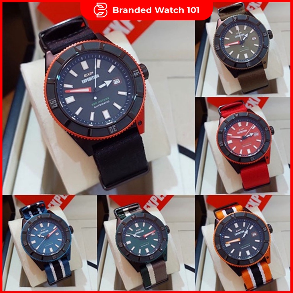 ORIGINAL Jam Tangan Pria Expedition Automatic E 6819 / E6819 / 6819 Garansi Resmi 1 Tahun, Kanvas