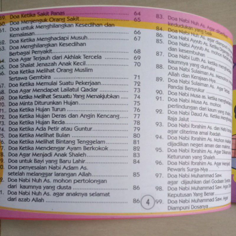 Buku 99 Doa Pilihan Anak Muslim Bergambar / sandrojaya