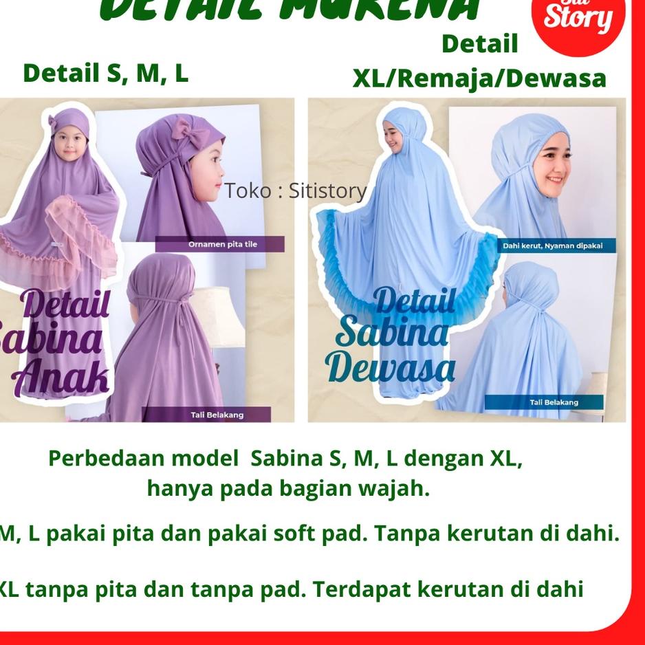 ⇕ mukena mukenah rukuh couple remaja ibu mom dan anak bayi balita umur 1 2 3 4 5 th tahun thn sabina