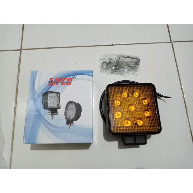 Baja Laser Sifco LED 9 LED Kotak Tebal Kuning
