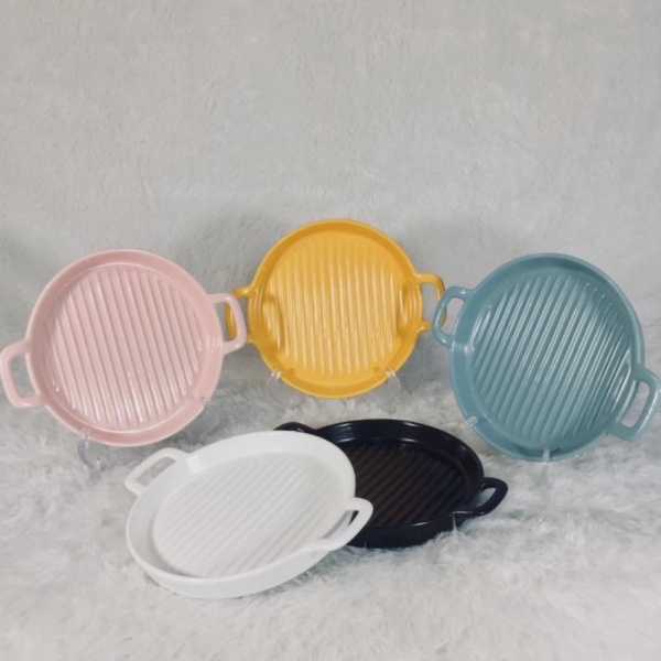 

Promo Ceramic Plate Oven Friendly / Piring Bulat Keramik/ Nordic Round Plate Murah