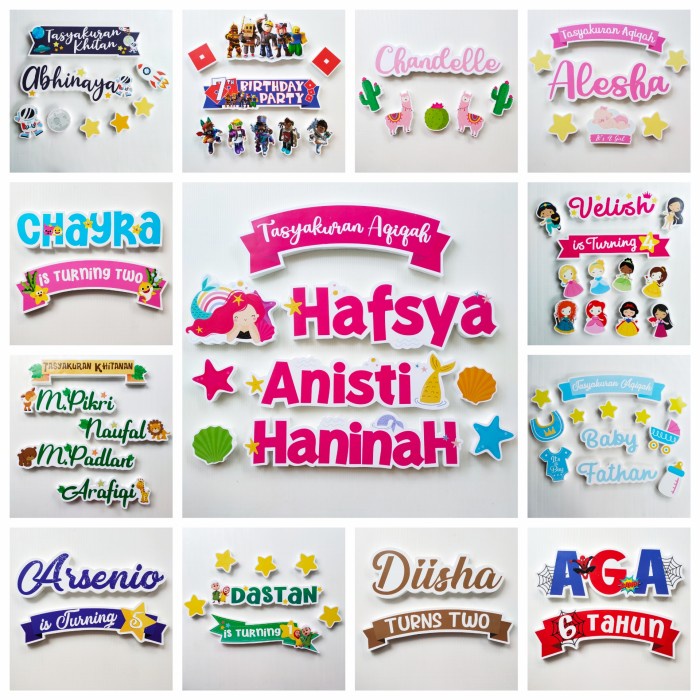 TULISAN DEKORASI BACKDROP TULISAN NAMA BACKDROP PAPAN STYROFOAM