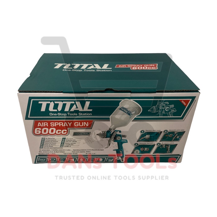 Spray Gun HVLP TOTAL Tabung Atas - Sped Cat - Alat Semprotan Angin Cat