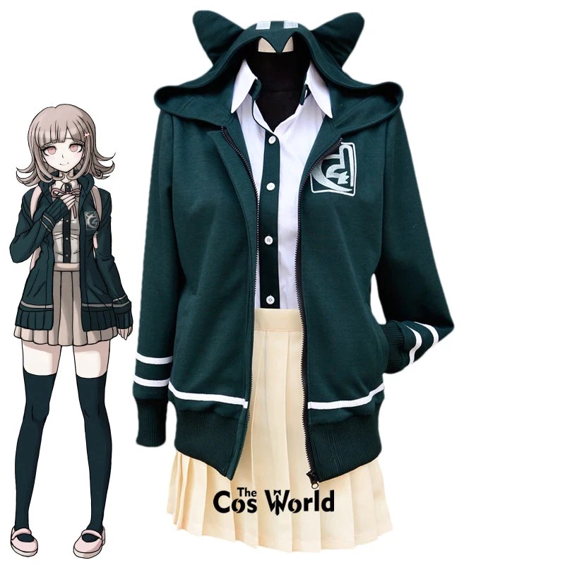 Jaket Sweater Cosplay Danganronpa 2 Chiaki Nanami School Uniform