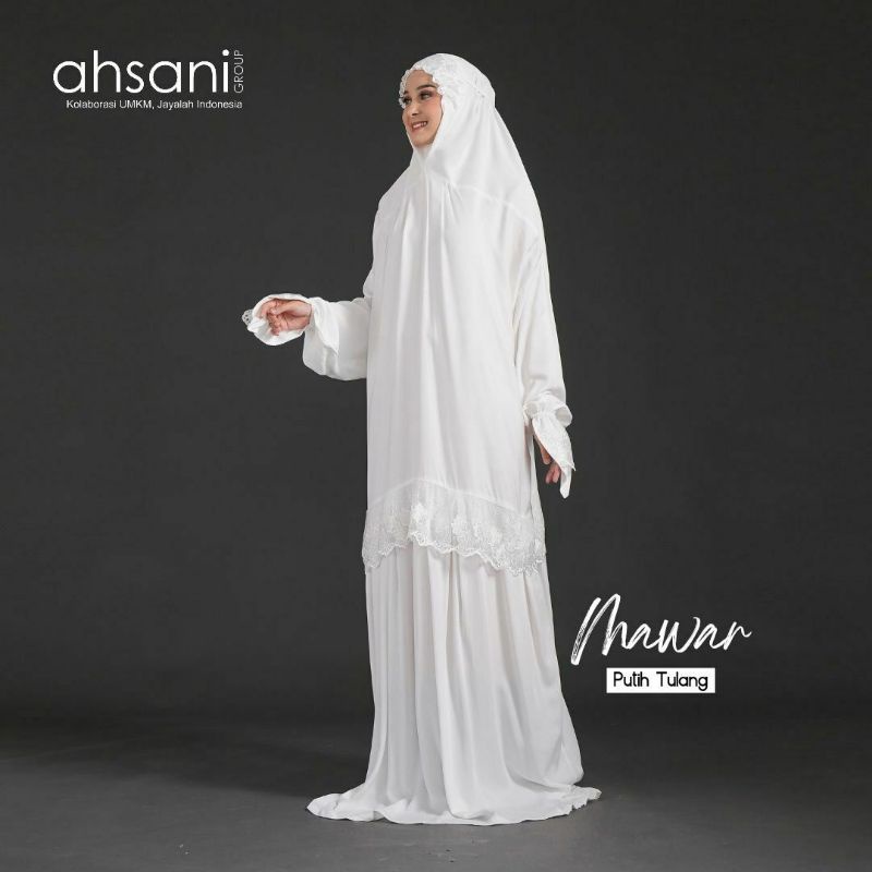 Mukena Mewah Terusan Ahsani A. 20 Mawar Mukena Wanita Original Ahsani  Modern Premium Jumbo Mukena D