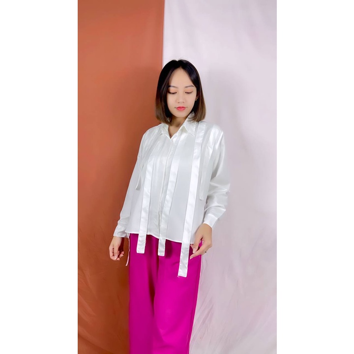 Tq88indonesia Fashion Blouse Wanita Lengan Panjang Terbaru /  BINA SHIRT / Baju Atasan Cewek / Blus / Pakaian Casual Cewek