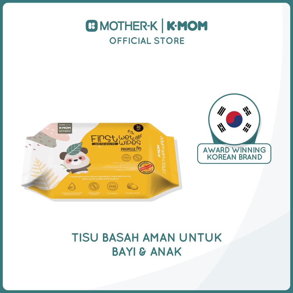 Mother-K K-Mom First Wet Wipes Tissue - Tisu Basah (Tersedia varian ukuran)