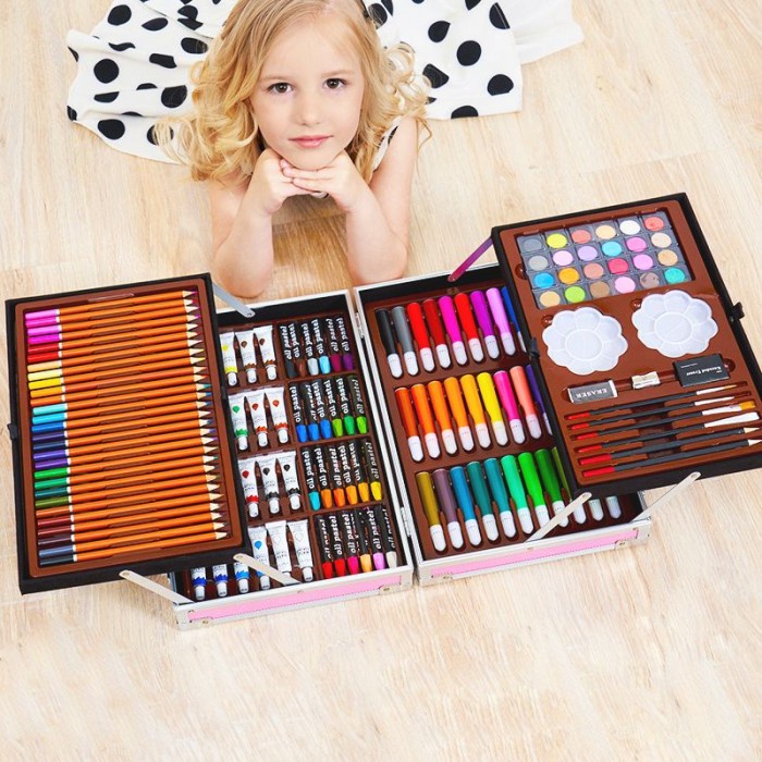 CRAYON ART SET / KOPER SET CRAYON MEWARNAI ANAK / ALAT LUKIS ANAK