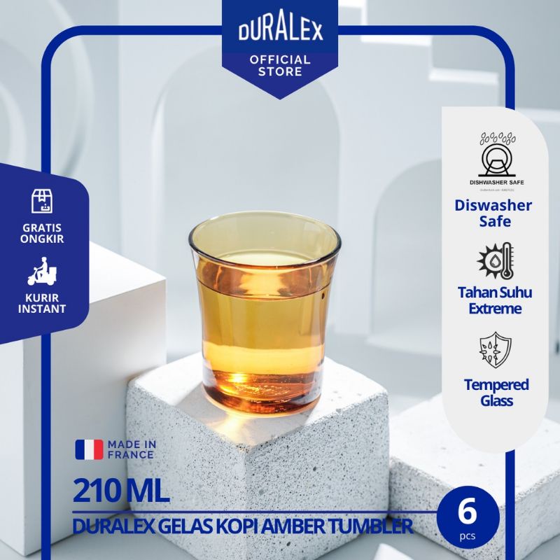 GELAS DURALEX AMBER TUMBLER 21 cl per 6 pcs