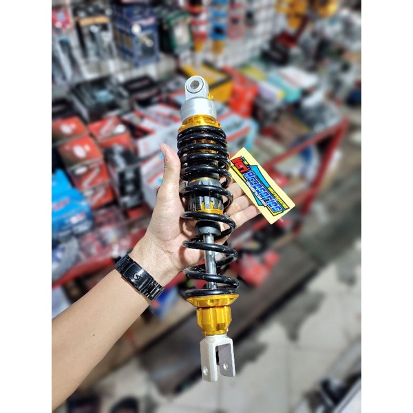 Shock belakang matic scarlet 330mm hitam dan merah