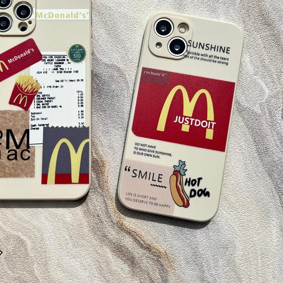 MCD Mcdonald Case Iphone 6 6S 7 8 PLUS X XS XR 11 PRO MAX Casing Lucu - HOT DOG, 6 / 6S