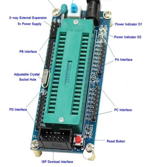 Programmer ATMEGA16 ATmega32 AVR Board + USB ISP USBasp For ATMEL