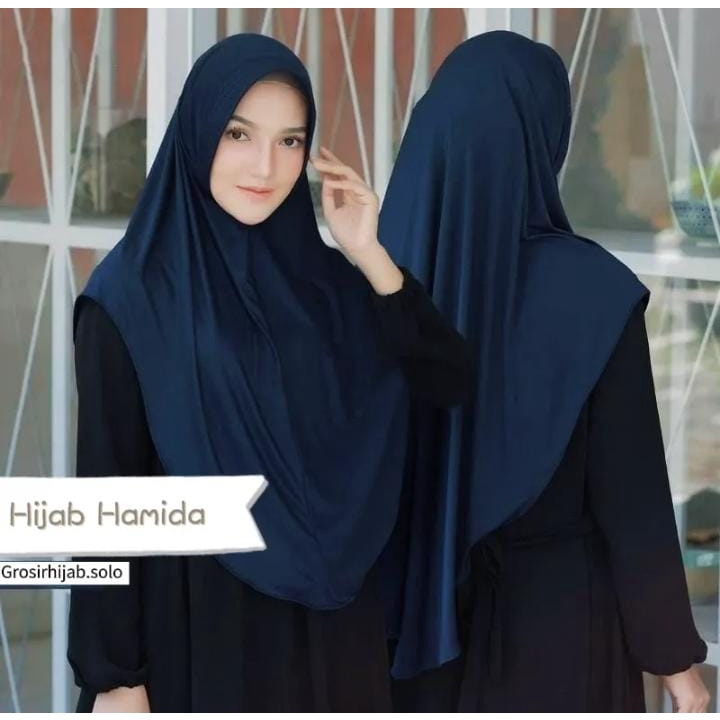 (KJI) HIJAB HAMIDA PINGUIN SIMPEL PED ANTEM INSTAN JERSEY