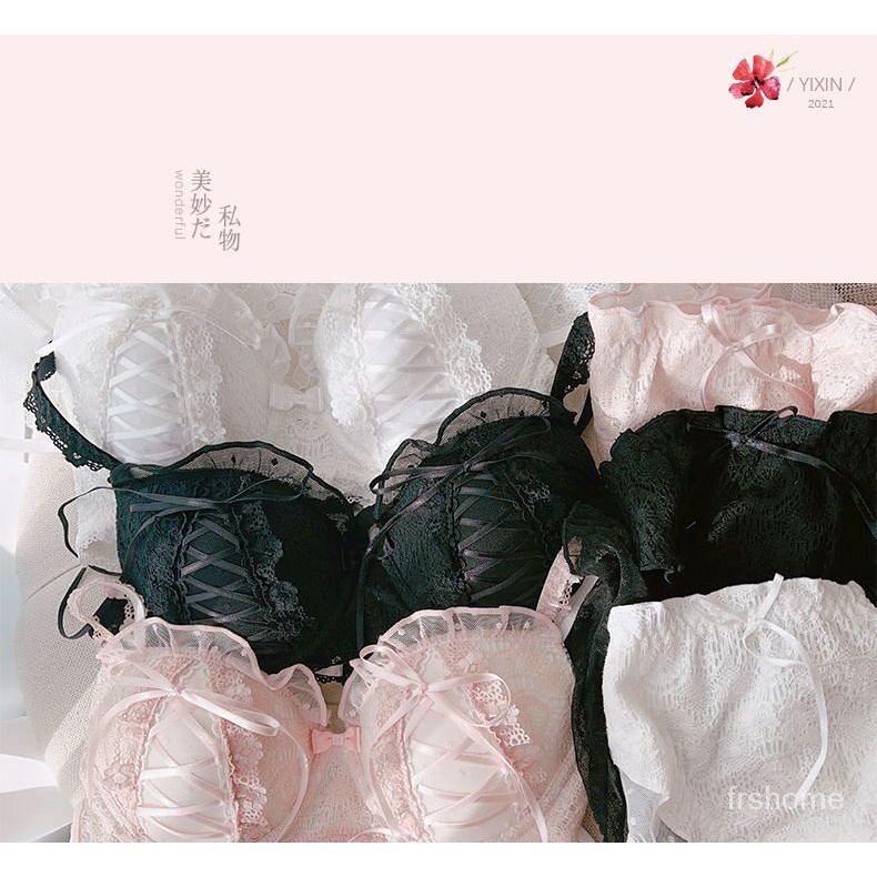 Jepang pakaian dalam manis wanita merah muda gadis-gadis lucu bra dada kecil berkumpul tidak ada cin