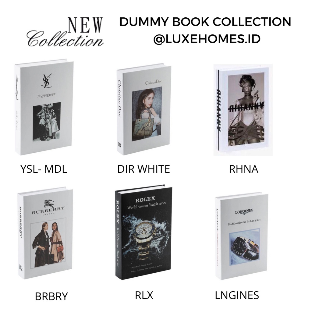 Luxury Dummy Book / Buku Pajangan Aesthetic / Hiasan Buku Palsu / Dekorasi Properti Foto