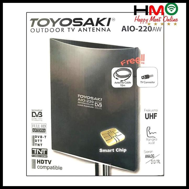 Antena Tv Digital Indoor & Outdoor Toyosaki Aio 220 / Aio-220