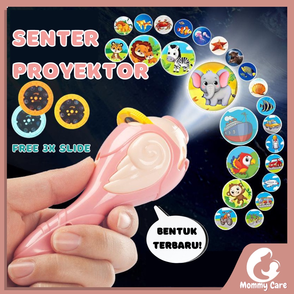 MOMMYCARE MAINAN ANAK SENTER PROYEKTOR FUN FLASHLIGHT MAINAN PROYEKTOR GAMBAR EDUKASI