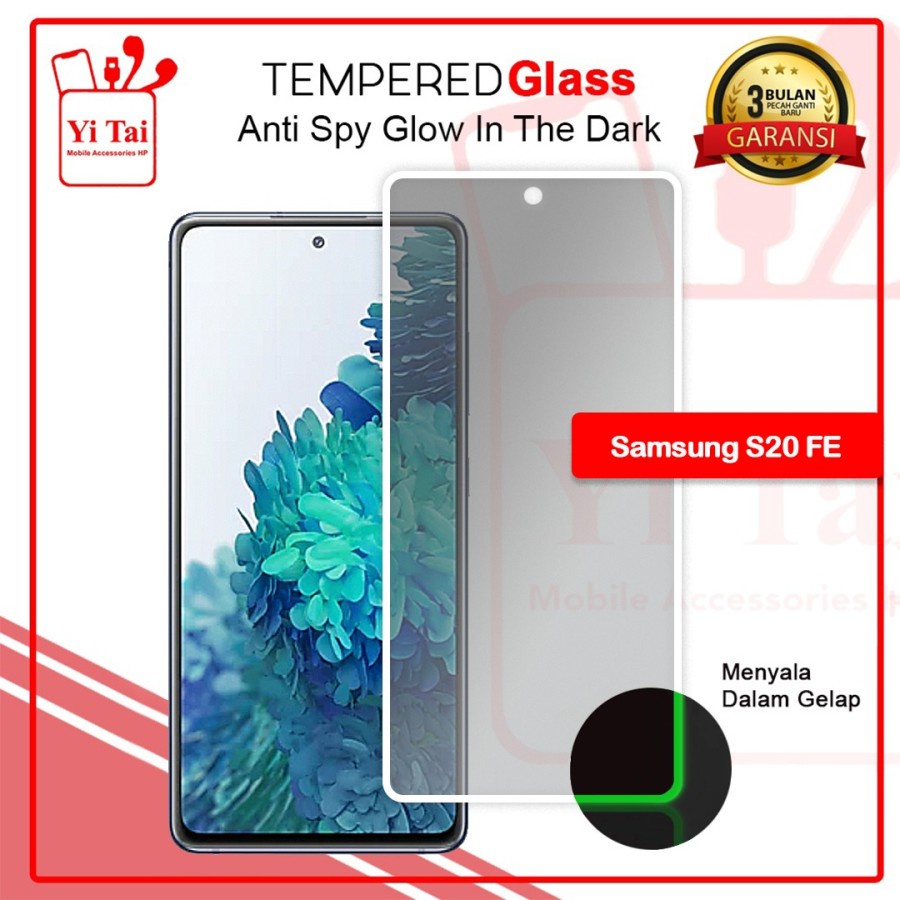 TEMPERED GLASS SPY GLOW  IN THE DARK YI TAI - SAMSUNG S20 FE - GA