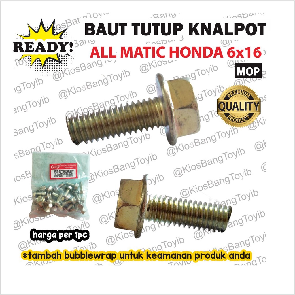 Baut Tutup Knalpot All MATIC Bolt Flange 6x16 Vario Beat Mio (MOP)