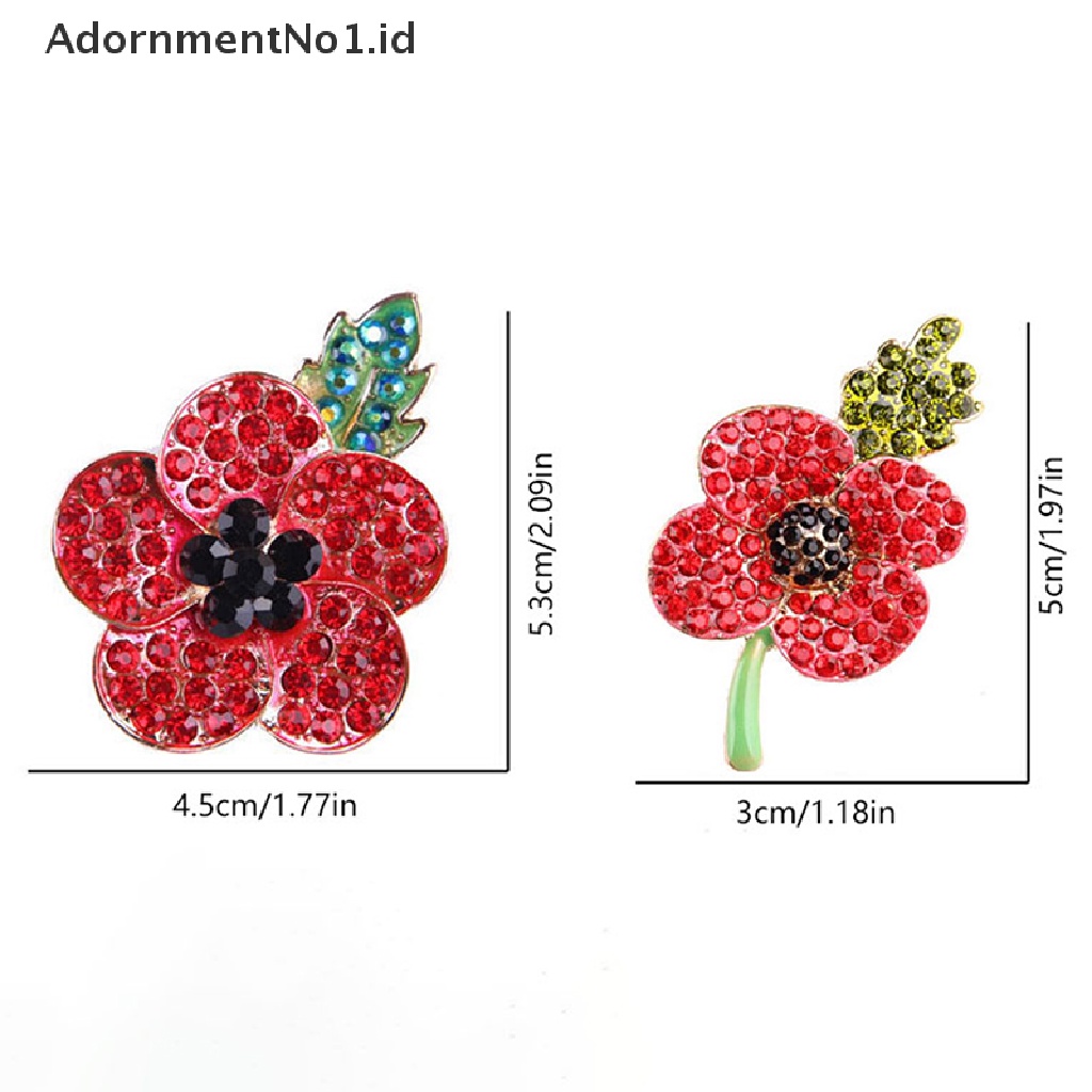 1pc Bros Pin Enamel Desain Poppies 1 ^ AdornmentNo1 ^ Untuk Dekorasi Natal