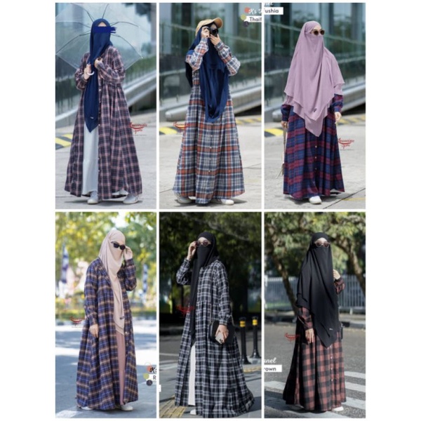 KS Flanel by Khumaira Syar'i - Ks Flanel Khumaira Syar'i - Cardigan Flanel - Cardigan Muslimah - Car
