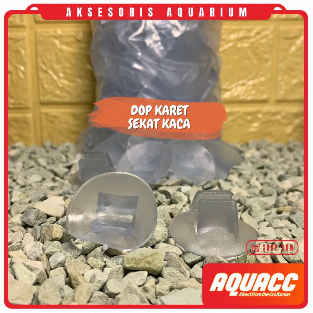 Dop Sekat Kaca Penyekat Aquarium Aquascape Ikan Hias Cupang Channa Guppy Moly