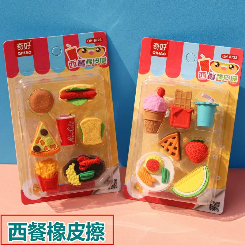 KD1 Penghapus Pensi Bentukl Lipstik / Penghapus Pensil Toast Bread / Penghapus Pensil Fast Food / Penghapus Bentuk Lucu / Penghapus Karakter / Penghapus Set Karakter Lucu / Penghapus Set Makanan / Penghapus Mini Kecil / Penghapus Warna Warni