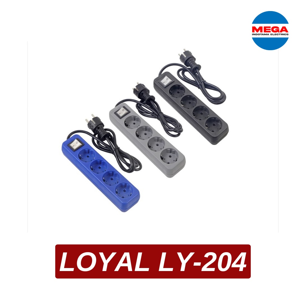 Osaka LY-204 Stop Kontak 4 Lubang Kabel 1.5M Tersedia Berbagai Warna