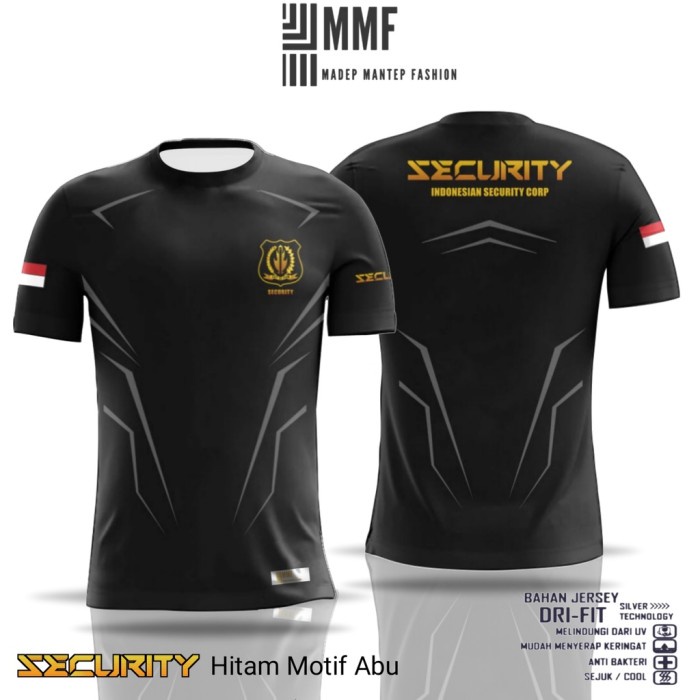Kaos Security Satpam Model Kaos Jersey Security Full Printing