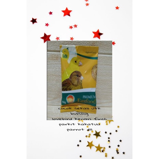 2 SASET CEDE PREMIUM EGGFOOD 50 gr CeDe canary makanan burung canari cede tambahan plus telur ori