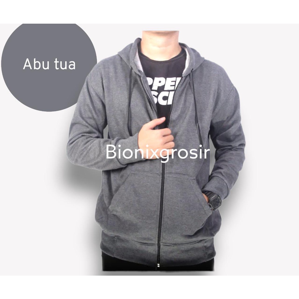 Sweater Polos Hoodie Resleting Zipper