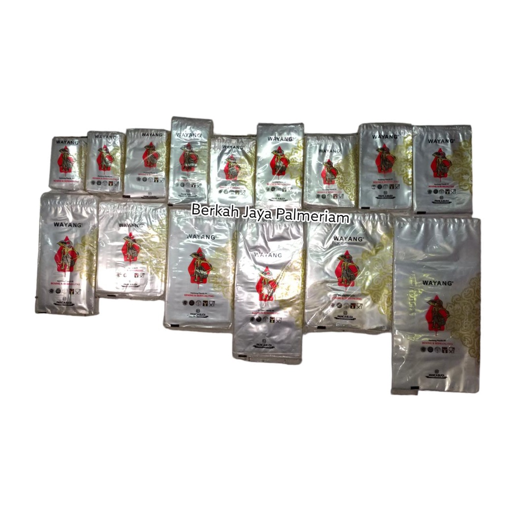 Kantong Plastik PP Merk Wayang Bening/Plastik Opp Plastik Kaca bening plastik aksesoris Souvenir uku