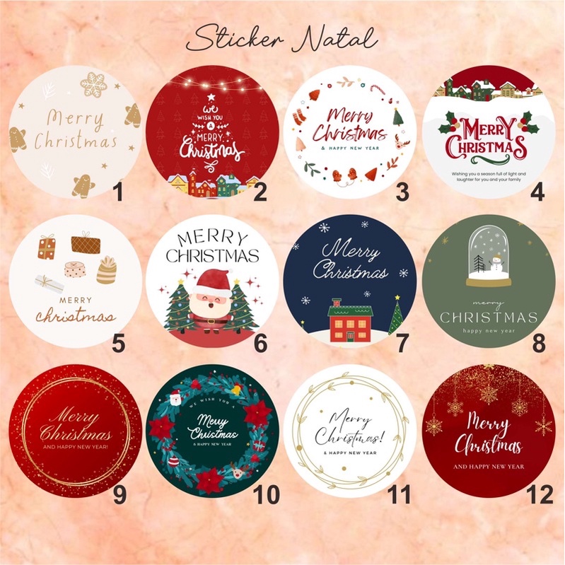 

STICKER UCAPAN NATAL CHRISTMAS GREETING BULAT 025